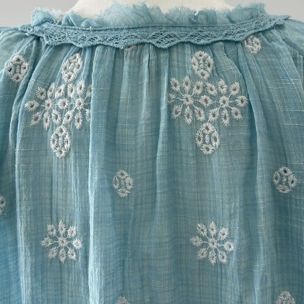 Free People Blue Floral Top - Picture 6 of 8